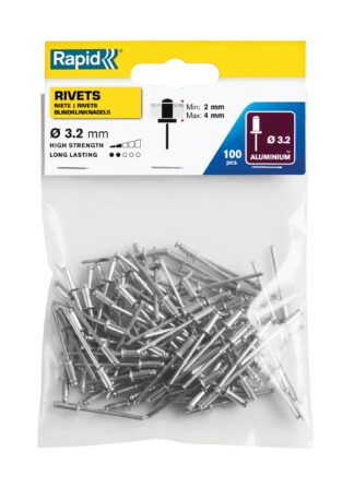 Standard Aluminium/Steel | ø 3.2x8mm (100 pcs)